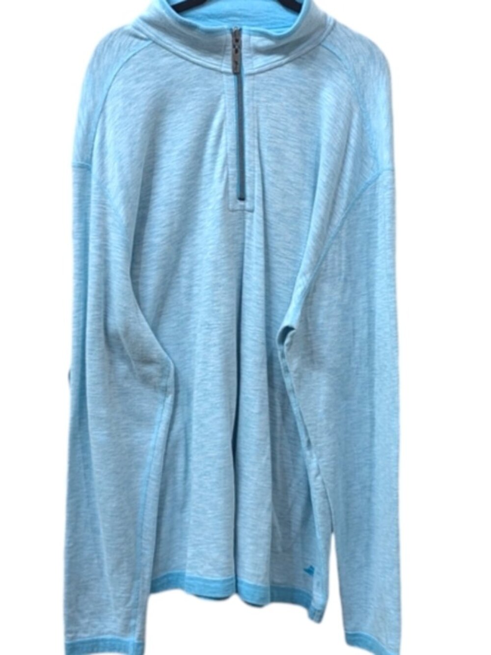 Tommy Bahama Flipshore Light Blue / Aqua Reversible Half Zip Sweatshirt (XL)